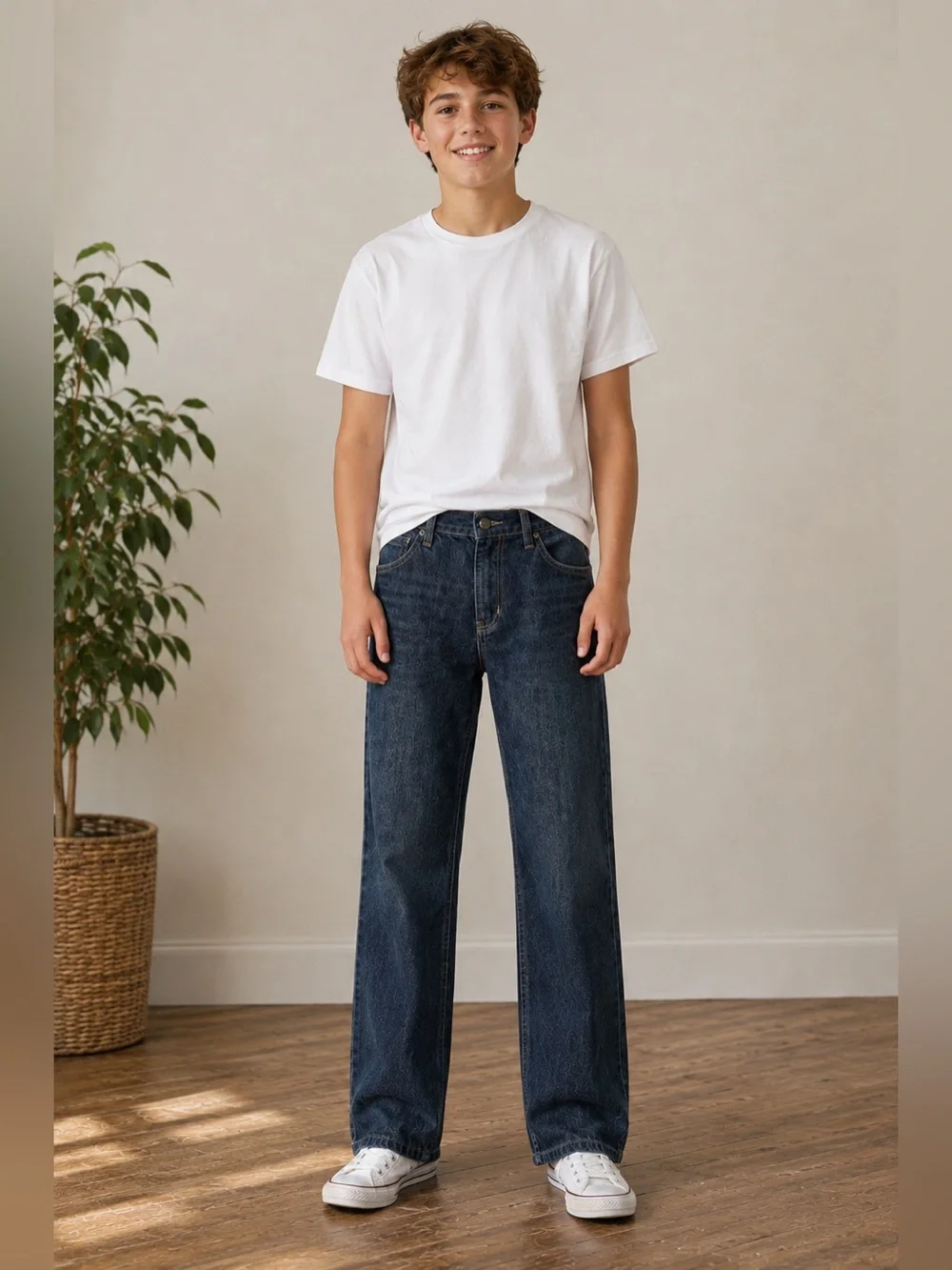 Old Navy Boys size 16 loose boot cut jeans adjustable waist
